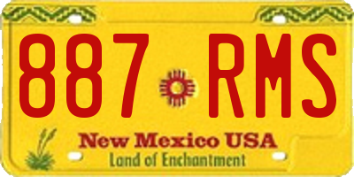 NM license plate 887RMS
