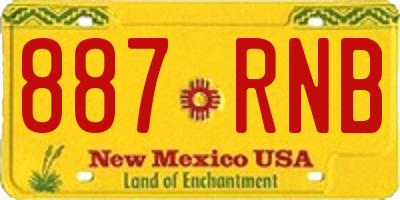 NM license plate 887RNB