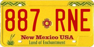 NM license plate 887RNE