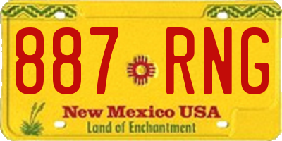 NM license plate 887RNG