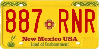 NM license plate 887RNR