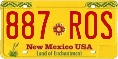 NM license plate 887ROS
