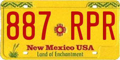 NM license plate 887RPR