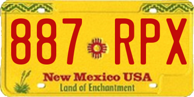 NM license plate 887RPX