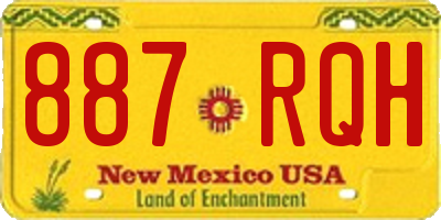 NM license plate 887RQH