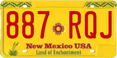 NM license plate 887RQJ