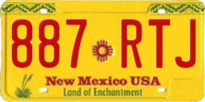 NM license plate 887RTJ
