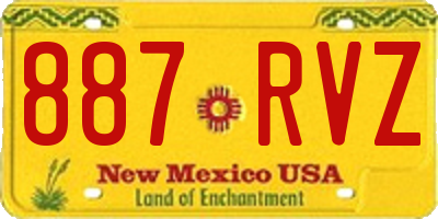 NM license plate 887RVZ