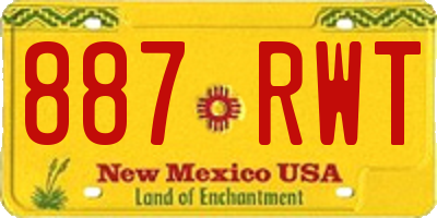 NM license plate 887RWT