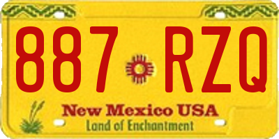 NM license plate 887RZQ