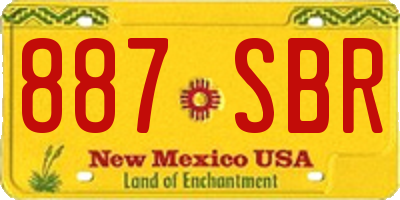 NM license plate 887SBR