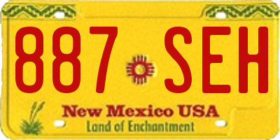 NM license plate 887SEH