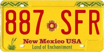 NM license plate 887SFR