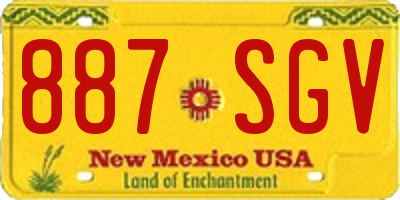NM license plate 887SGV