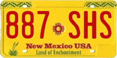 NM license plate 887SHS