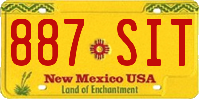NM license plate 887SIT