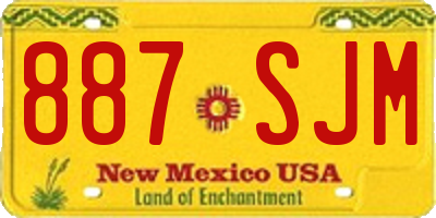 NM license plate 887SJM