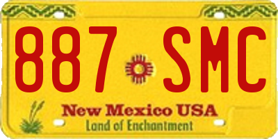 NM license plate 887SMC
