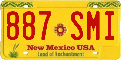 NM license plate 887SMI