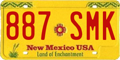 NM license plate 887SMK