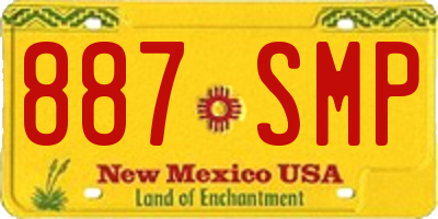 NM license plate 887SMP