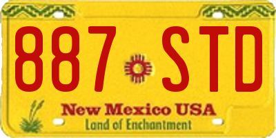NM license plate 887STD