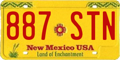 NM license plate 887STN