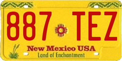 NM license plate 887TEZ
