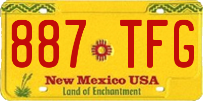 NM license plate 887TFG