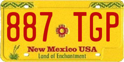 NM license plate 887TGP