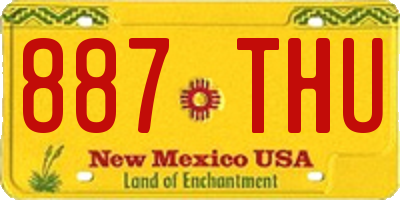 NM license plate 887THU