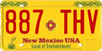 NM license plate 887THV