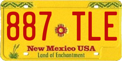 NM license plate 887TLE