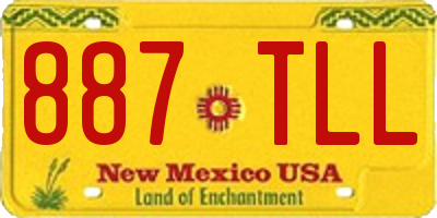 NM license plate 887TLL