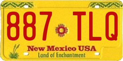 NM license plate 887TLQ