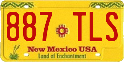 NM license plate 887TLS