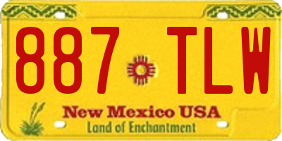 NM license plate 887TLW