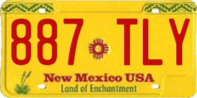 NM license plate 887TLY