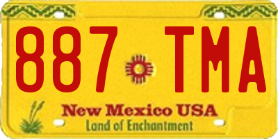 NM license plate 887TMA