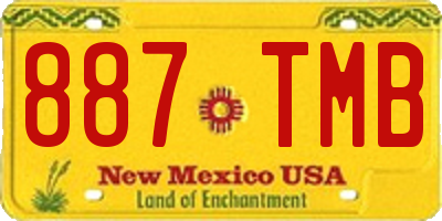 NM license plate 887TMB