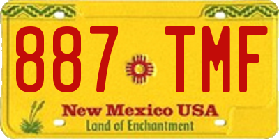NM license plate 887TMF