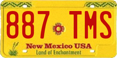 NM license plate 887TMS