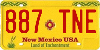 NM license plate 887TNE