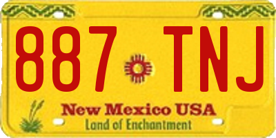 NM license plate 887TNJ