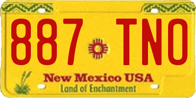 NM license plate 887TNO