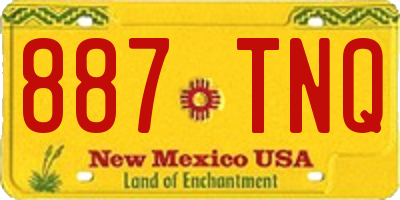 NM license plate 887TNQ