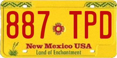 NM license plate 887TPD