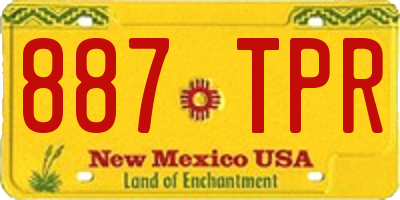 NM license plate 887TPR
