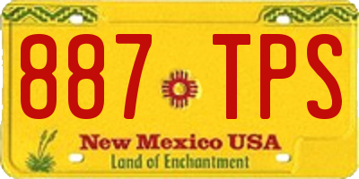 NM license plate 887TPS