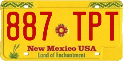 NM license plate 887TPT